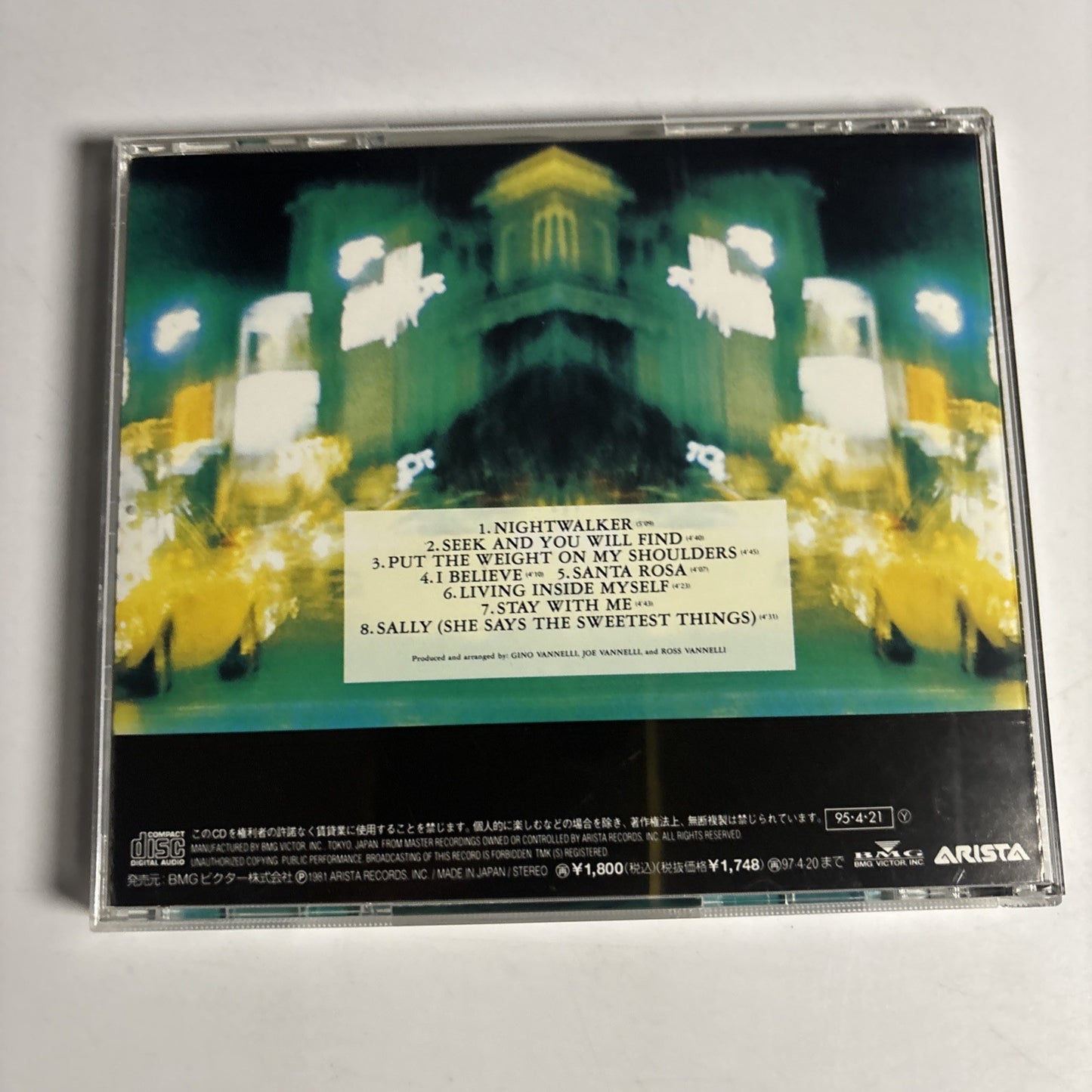 Gino Vannelli – Nightwalker (CD, 1995) Japan BVCA-7363