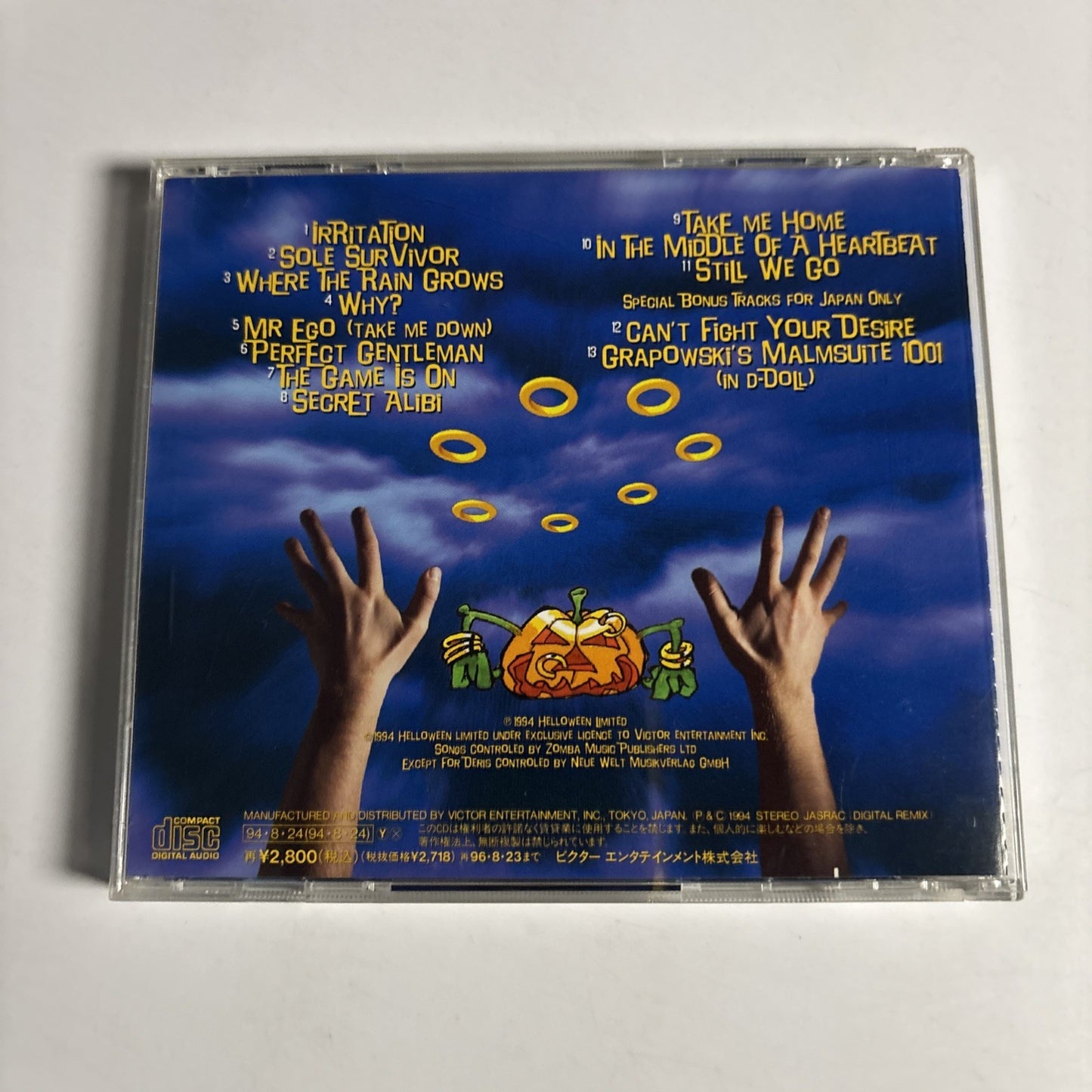 Helloween – Master Of The Rings (CD, 1994) Japan Bonus Track VICP-8131