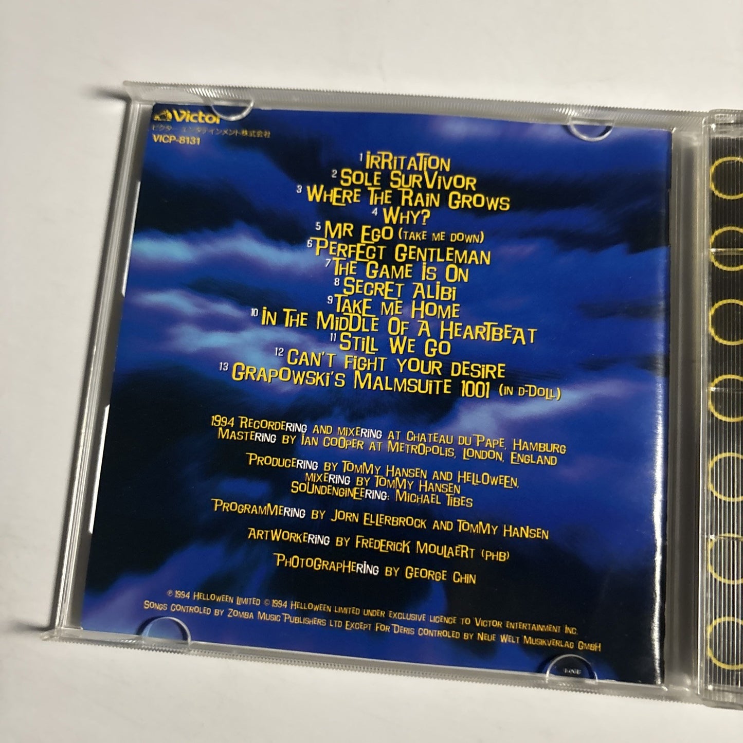 Helloween – Master Of The Rings (CD, 1994) Japan Bonus Track VICP-8131