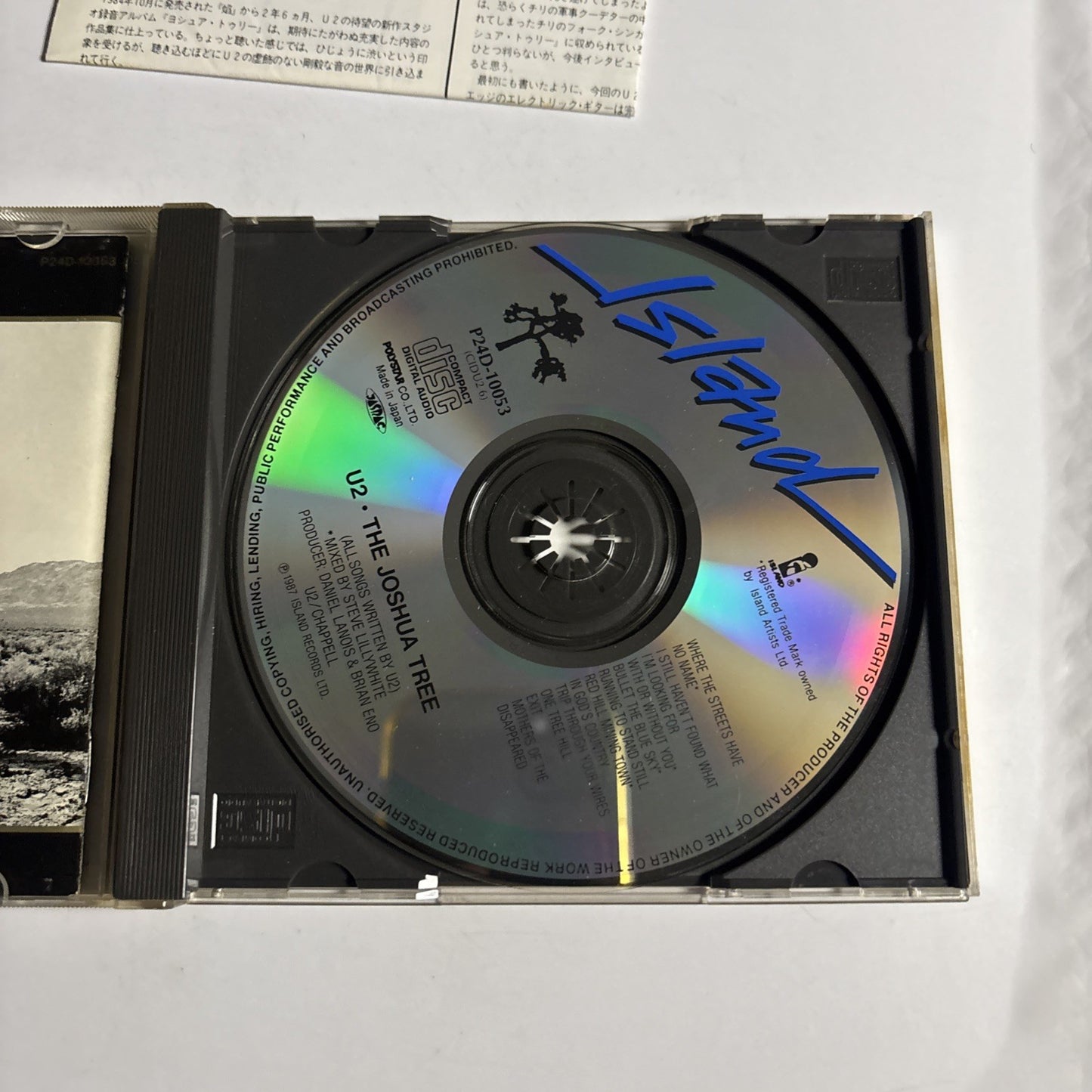 U2 – The Joshua Tree  (CD, 1989) Japan P24D-10053