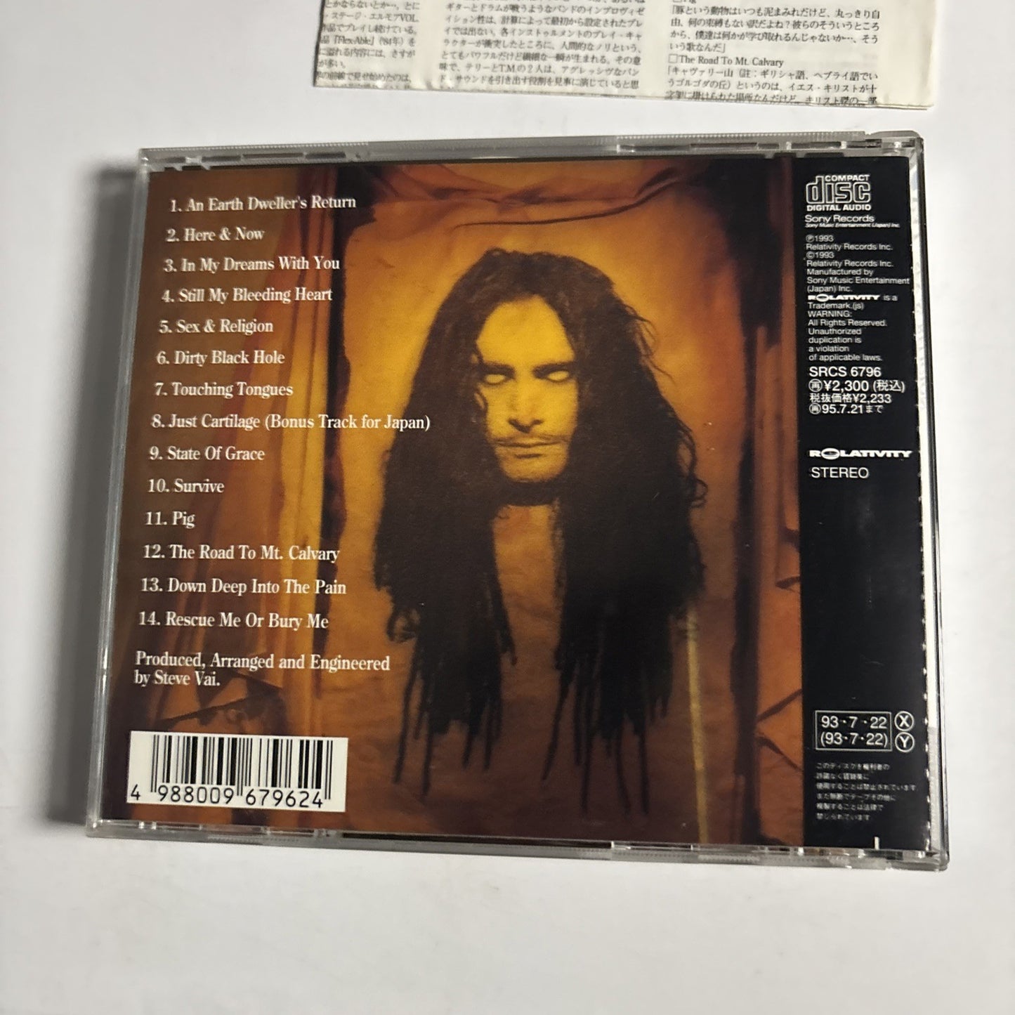 Vai – Sex & Religion (CD, 1993) Japan SRCS 6796