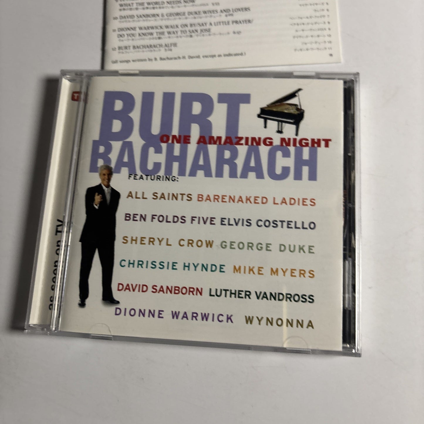 Burt Bacharach – One Amazing Night (CD, 1998) Japan VICP-60537
