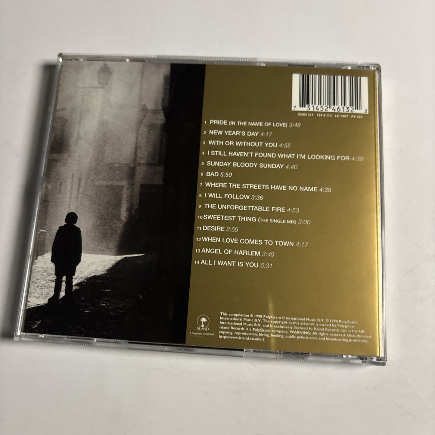 U2 – The Best Of 1980-1990 (CD, 1990) UK & Europe CIDU 211