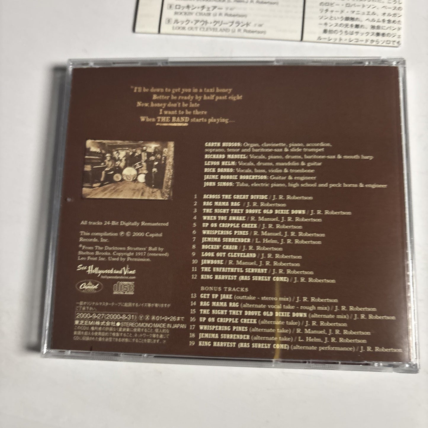 The Band – The Band (CD, 2000) Japan Bonus Track TOCP-65577