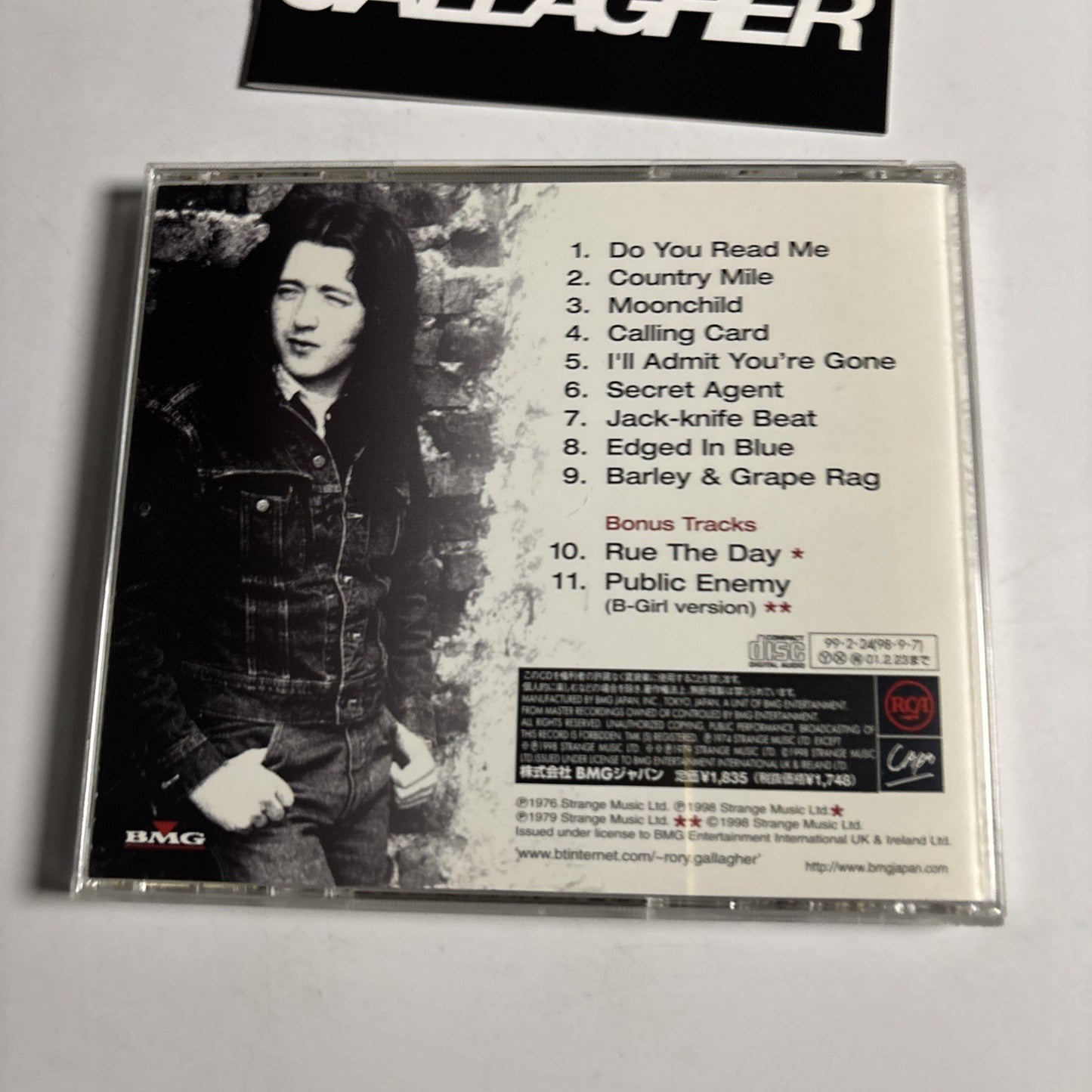 Rory Gallagher – Calling Card (CD, 1999) Japan Bonus Track BVCM-35009