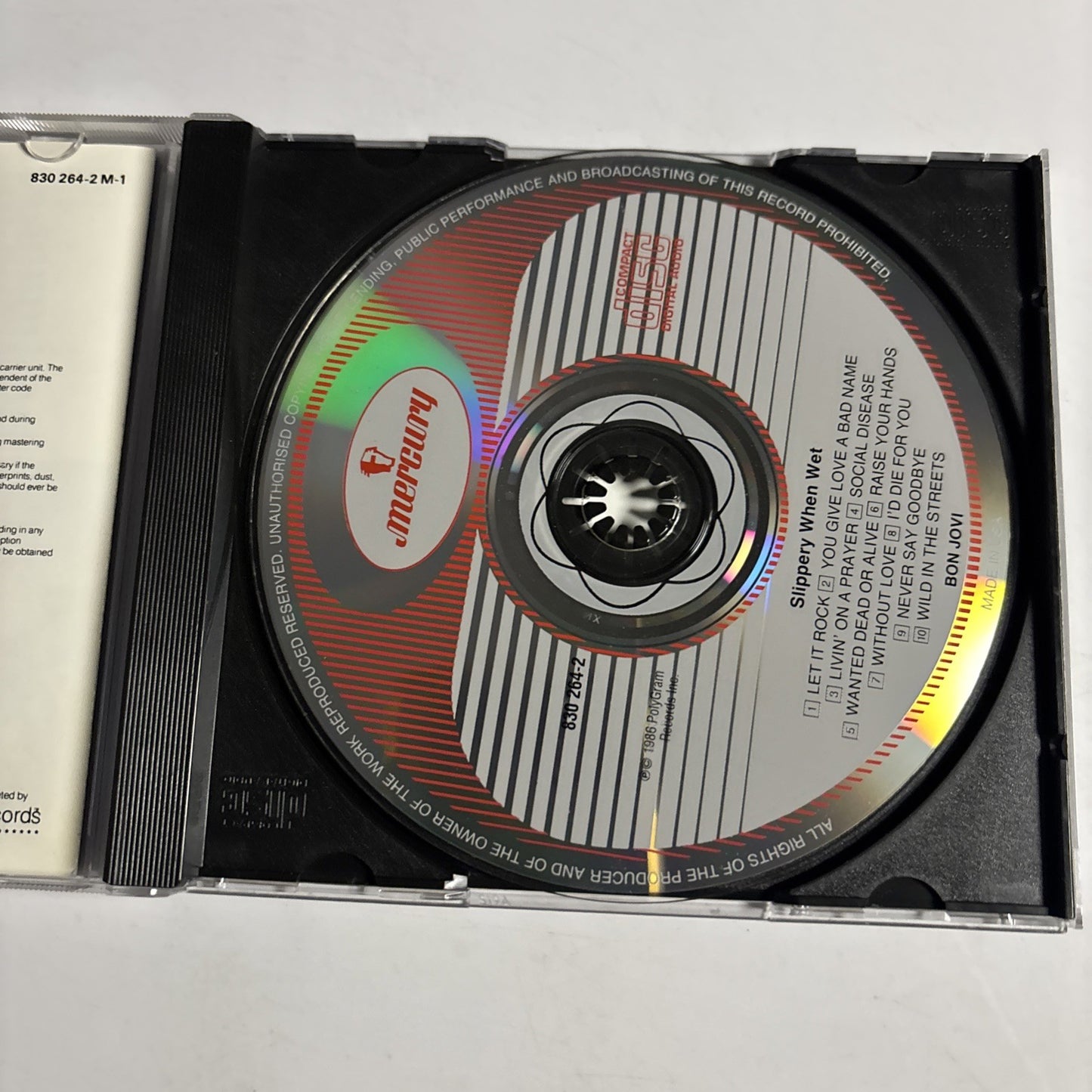 Bon Jovi – Slippery When Wet (CD, 1986) US 830 264-2 M-1