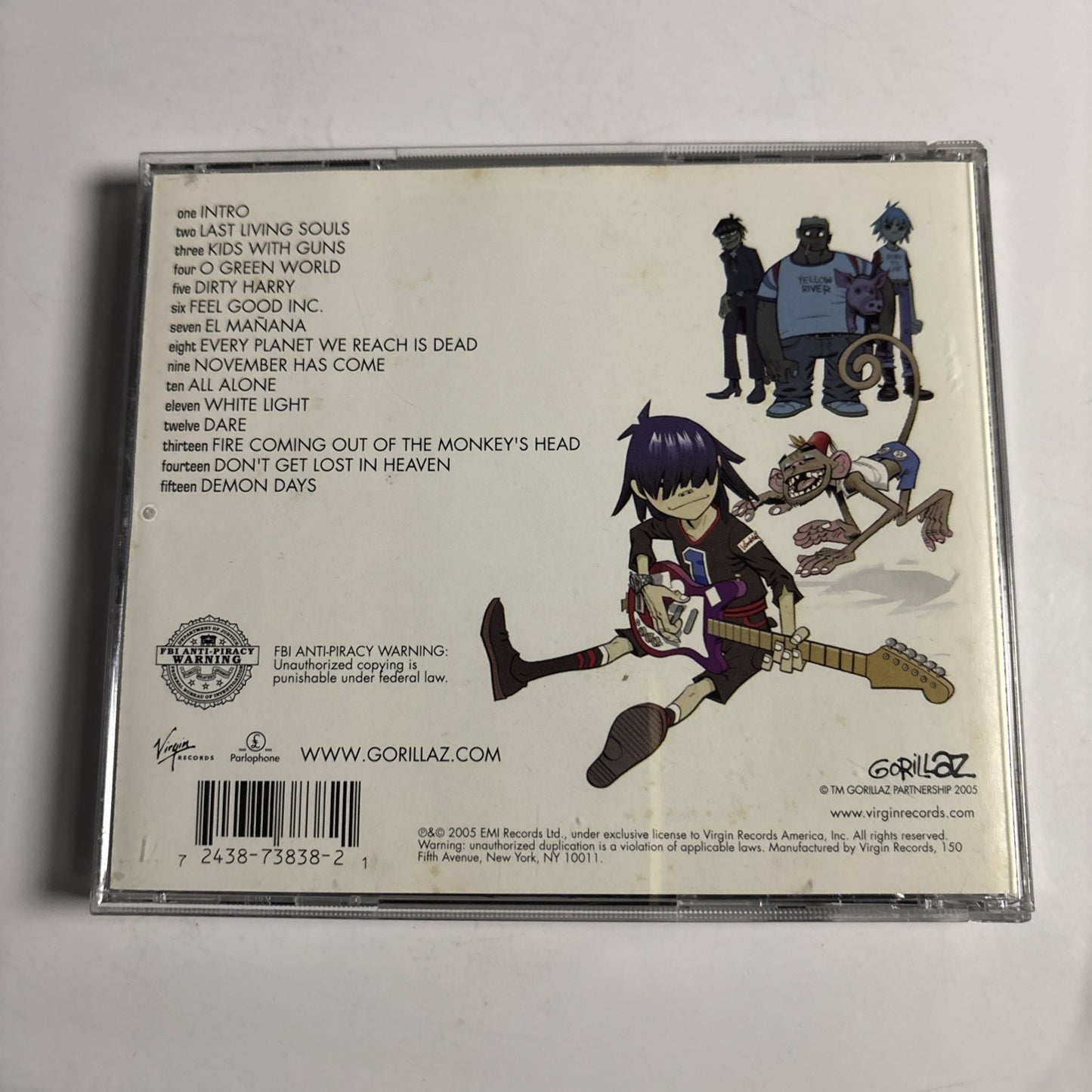 Gorillaz – Demon Days (CD, 2005) US 7243 8 73838 2 1