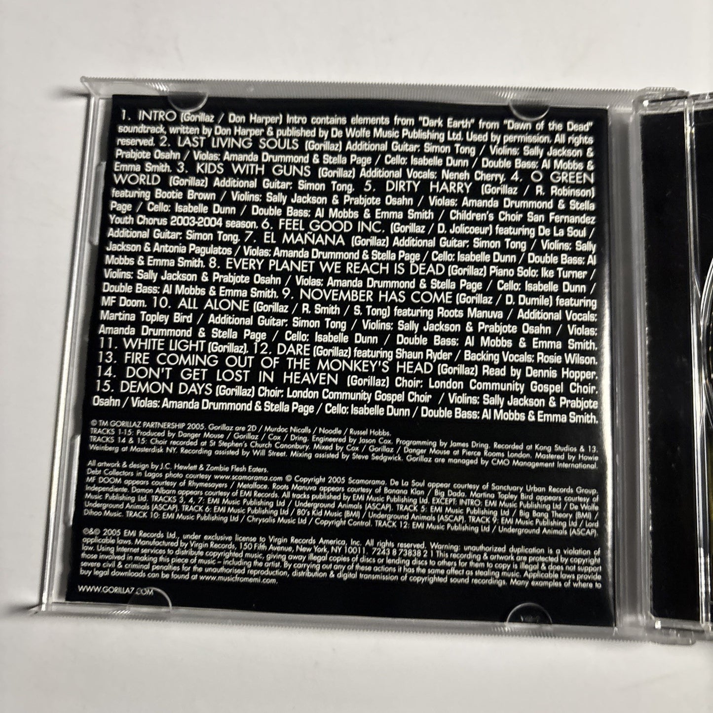 Gorillaz – Demon Days (CD, 2005) US 7243 8 73838 2 1