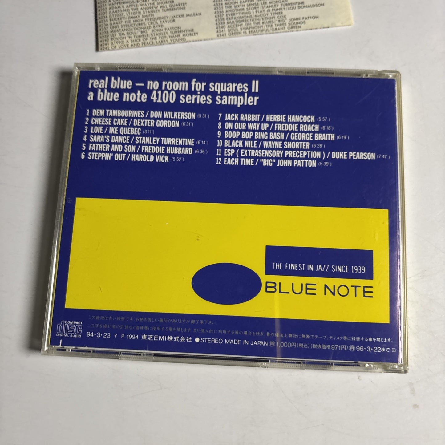 Various – Real Blue - No Room For Squares II (CD, 1994) Japan TOCJ-5882