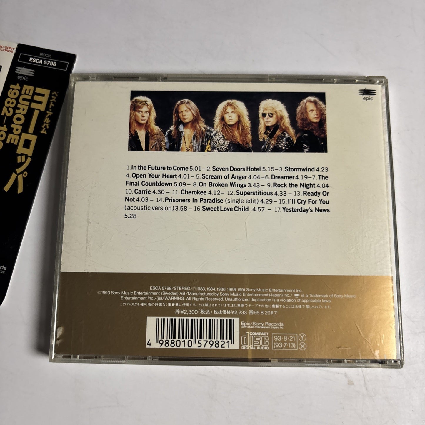 Europe  – 1982-1992 (CD, 1993) Japan ESCA 5798