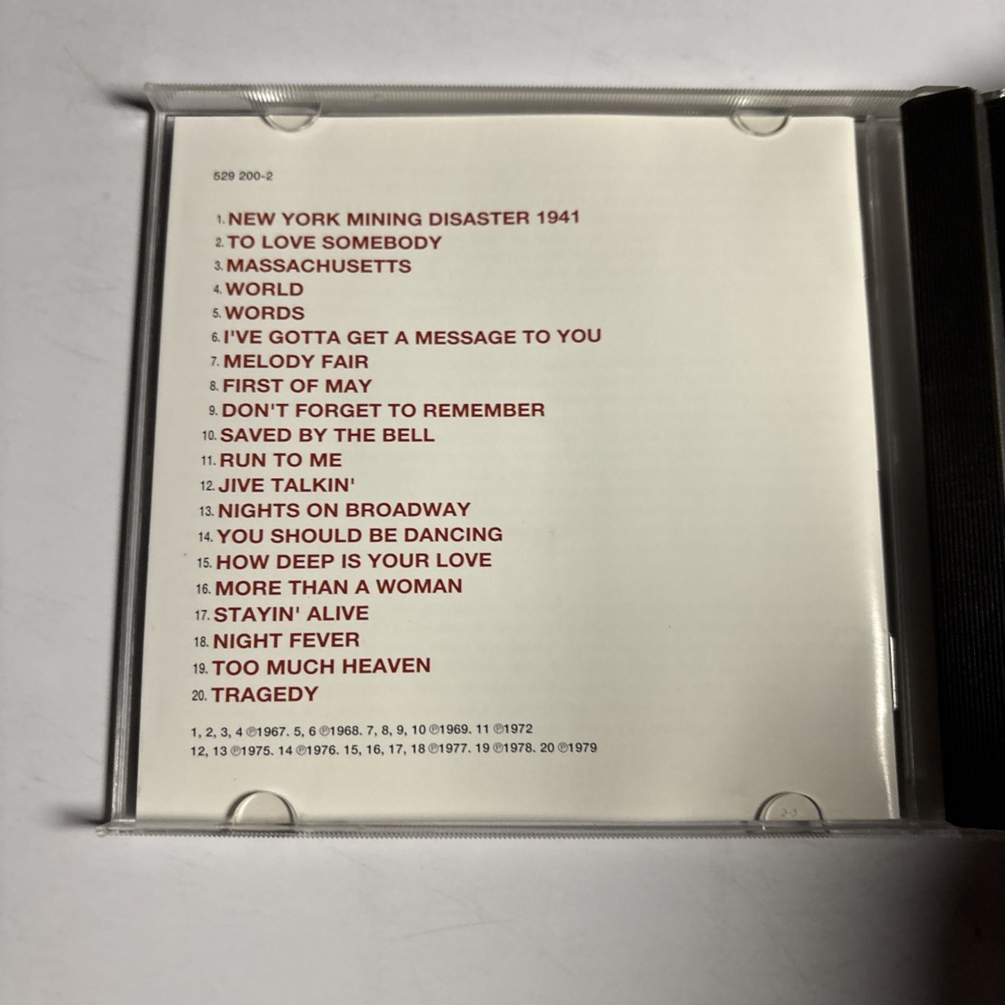 Bee Gees – The Very Best Of The Bee Gees (CD, 1997) Hong Kong 529 200-2