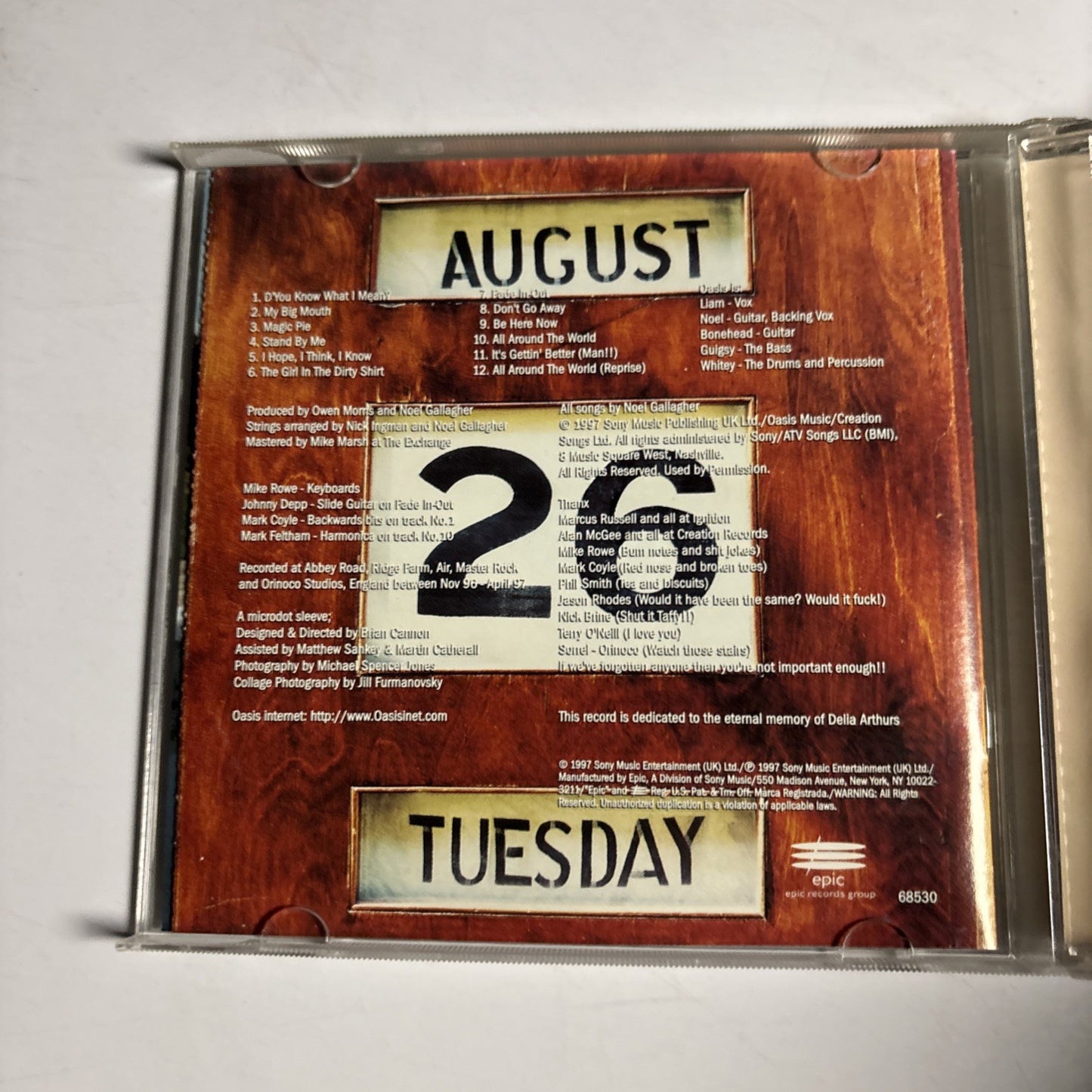 Oasis – Be Here Now (CD, 1997) US EK 68530