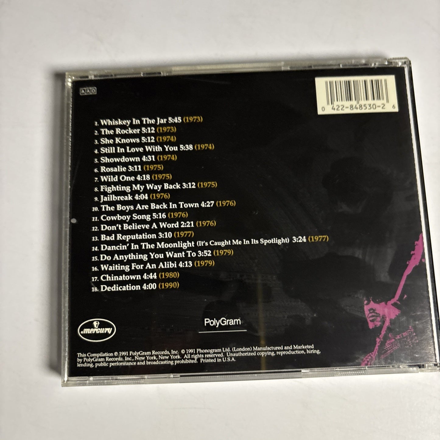 Thin Lizzy – Dedication: The Very Best Of Thin Lizzy (CD, 1991) US 848 530-2