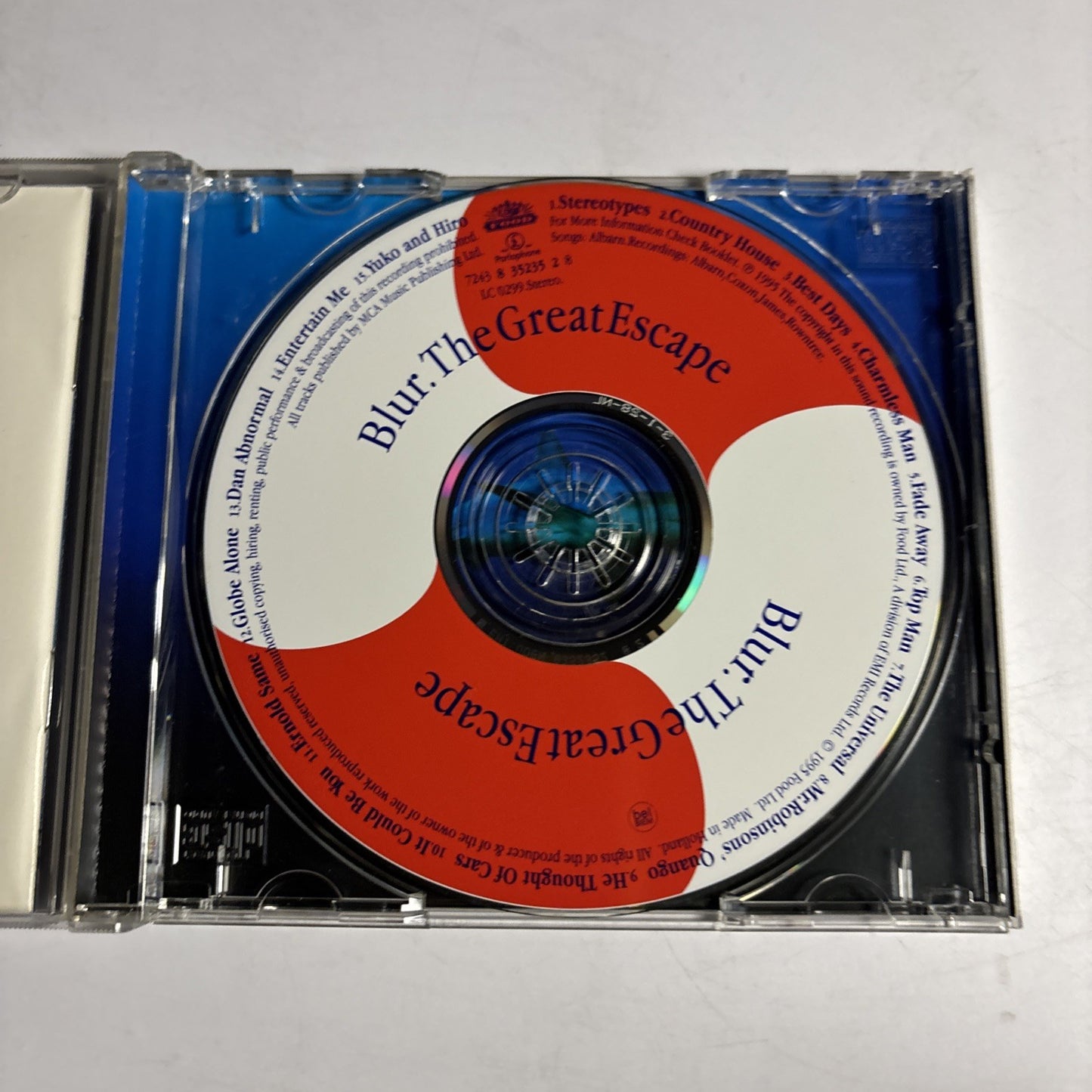 Blur – The Great Escape (CD, 1995) UK & Europe 7243 8 35235 2 8