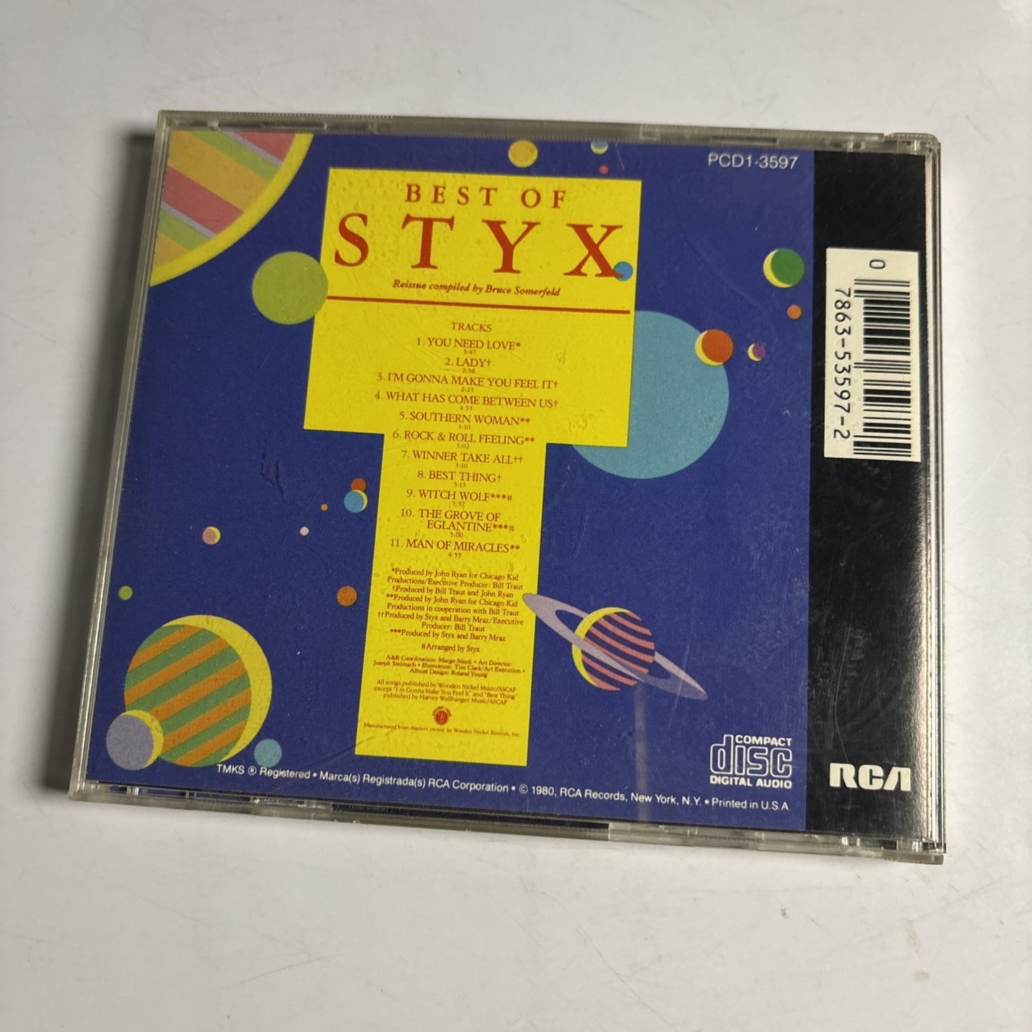 Styx – Best Of Styx (CD, 1984) US PCD1-3597
