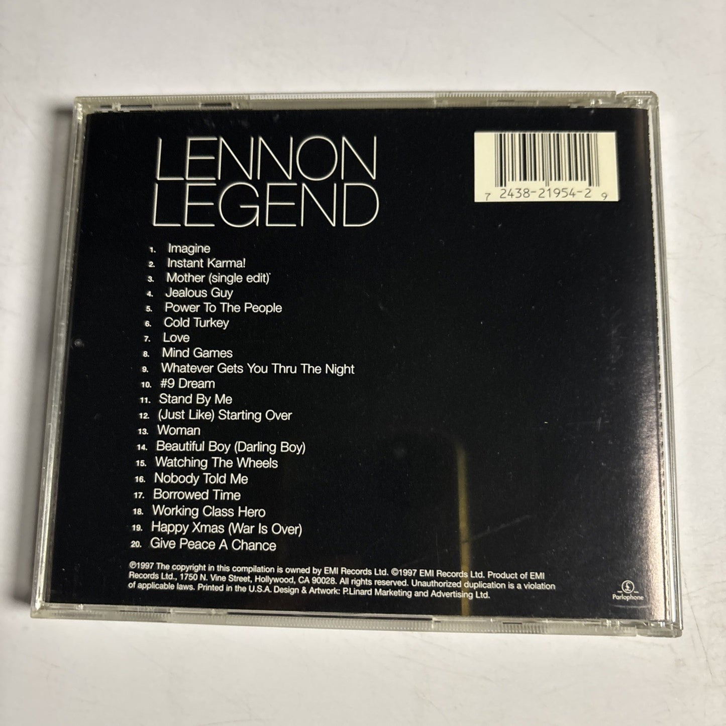 John Lennon – Lennon Legend (The Very Best Of John Lennon) (CD, 1997) US