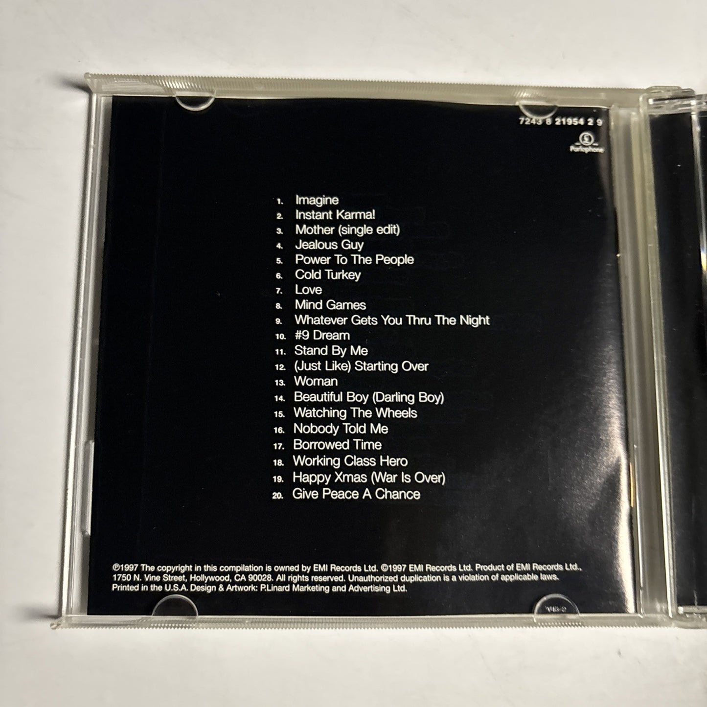 John Lennon – Lennon Legend (The Very Best Of John Lennon) (CD, 1997) US