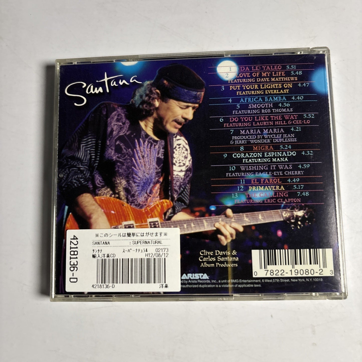 Santana – Supernatural (CD, 1999) US 07822-19080-2