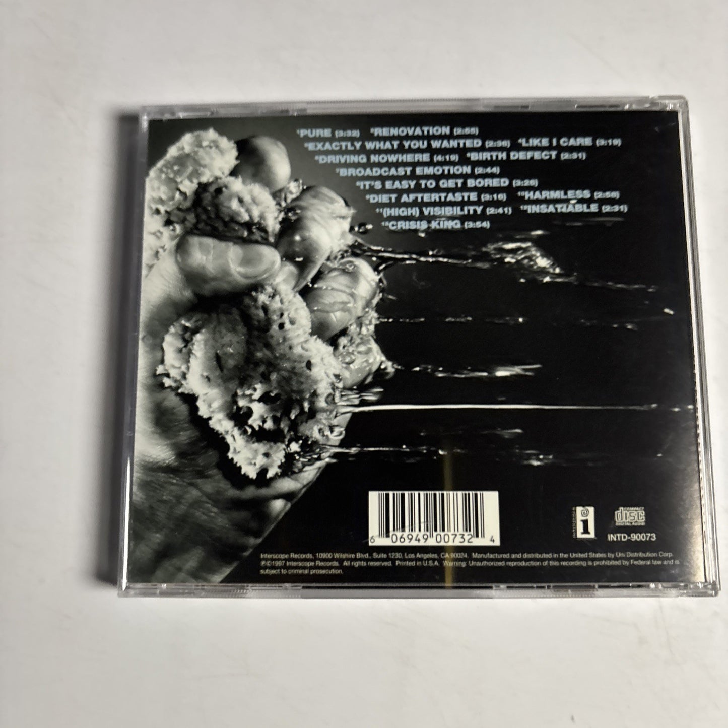 Helmet  – Aftertaste (CD, 1997) US INTD-90073