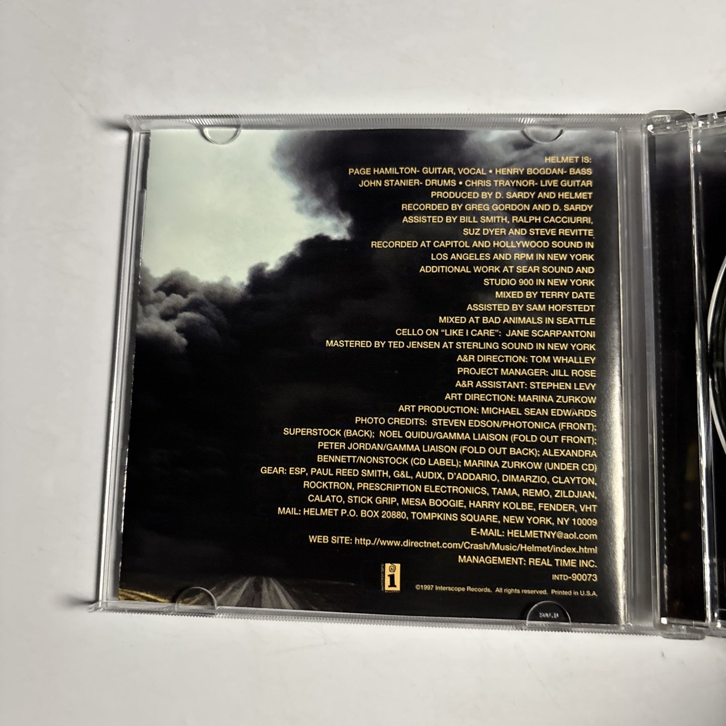 Helmet  – Aftertaste (CD, 1997) US INTD-90073