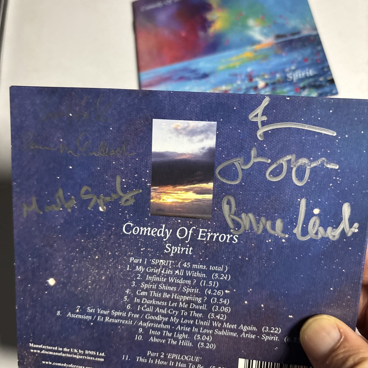 Comedy Of Errors – Spirit (CD, 2015) UK *Signed Copy* COE003