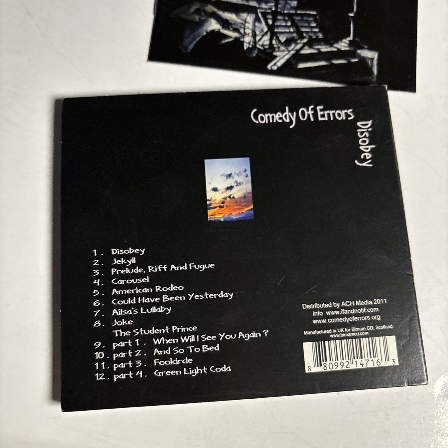 Comedy Of Errors – Disobey (CD, 2011) UK COE001