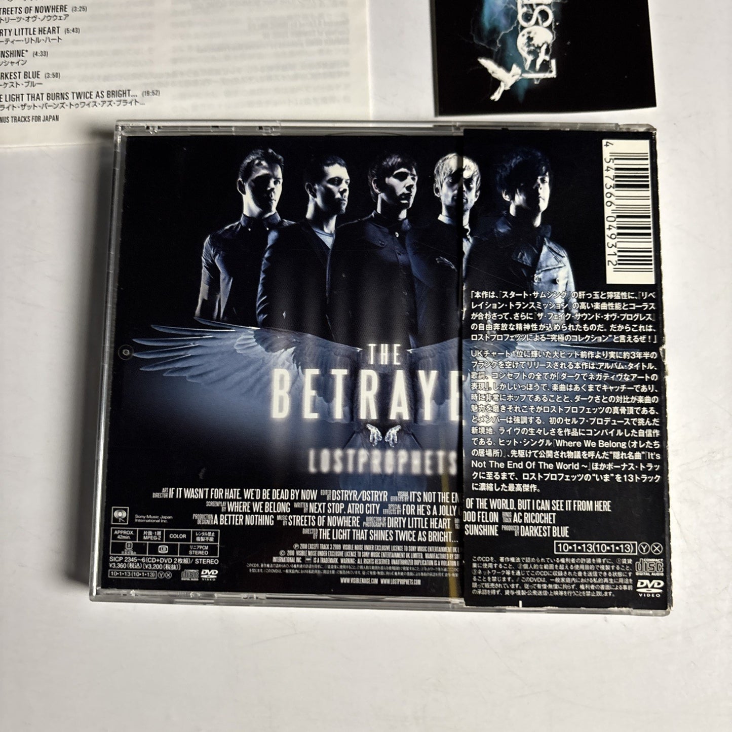 Lostprophets – The Betrayed (CD + DVD, 2010) Obi Sticker Japan SICP 2345~6