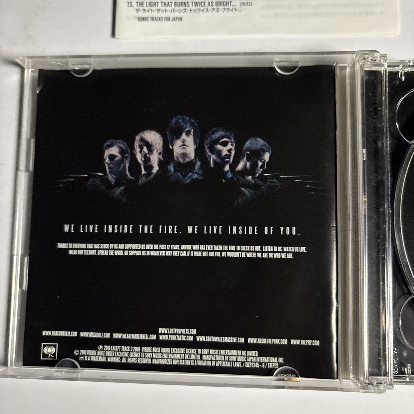 Lostprophets – The Betrayed (CD + DVD, 2010) Obi Sticker Japan SICP 2345~6