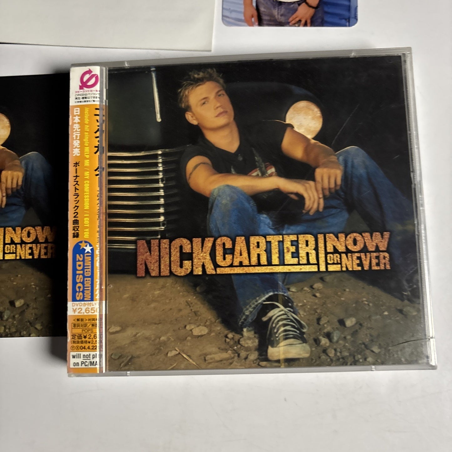 Nick Carter – Now Or Never (CD + DVD, 2002) Obi, Card Japan ZJCI-10118/B