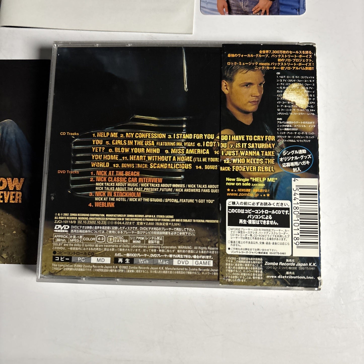 Nick Carter – Now Or Never (CD + DVD, 2002) Obi, Card Japan ZJCI-10118/B