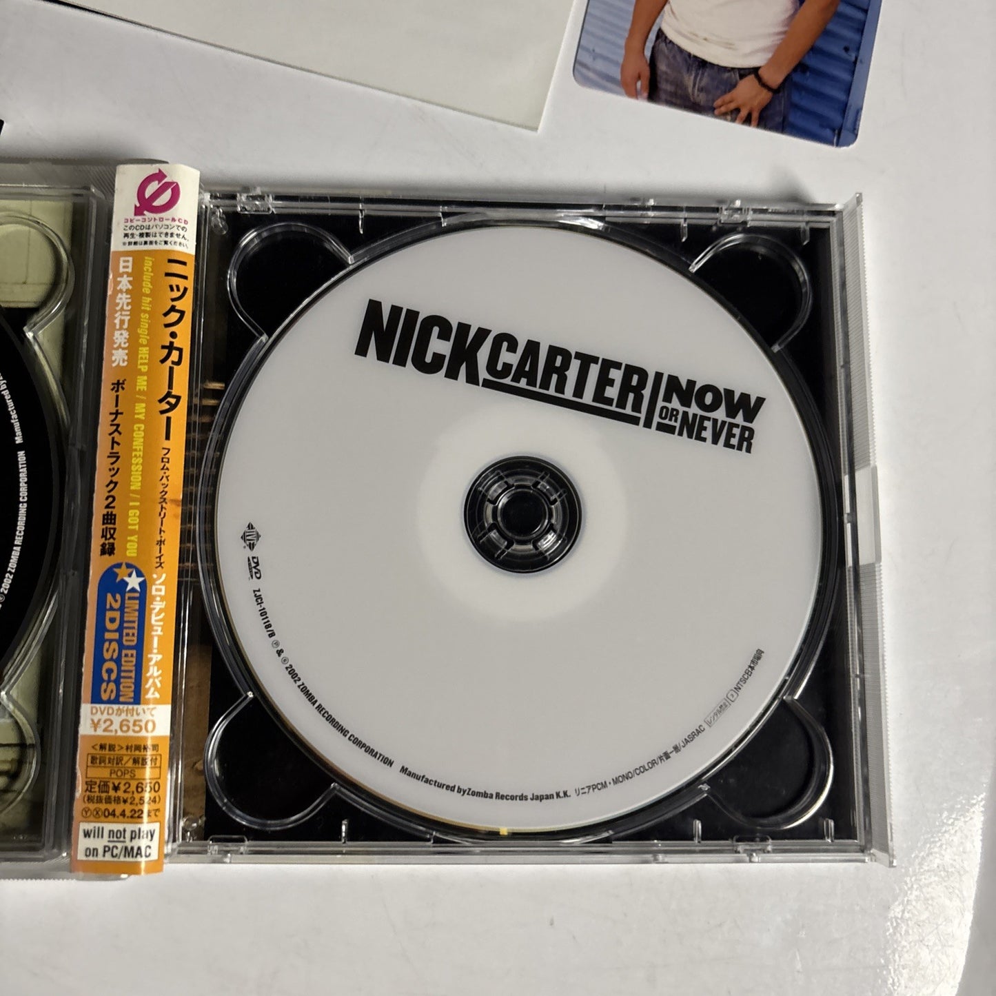 Nick Carter – Now Or Never (CD + DVD, 2002) Obi, Card Japan ZJCI-10118/B