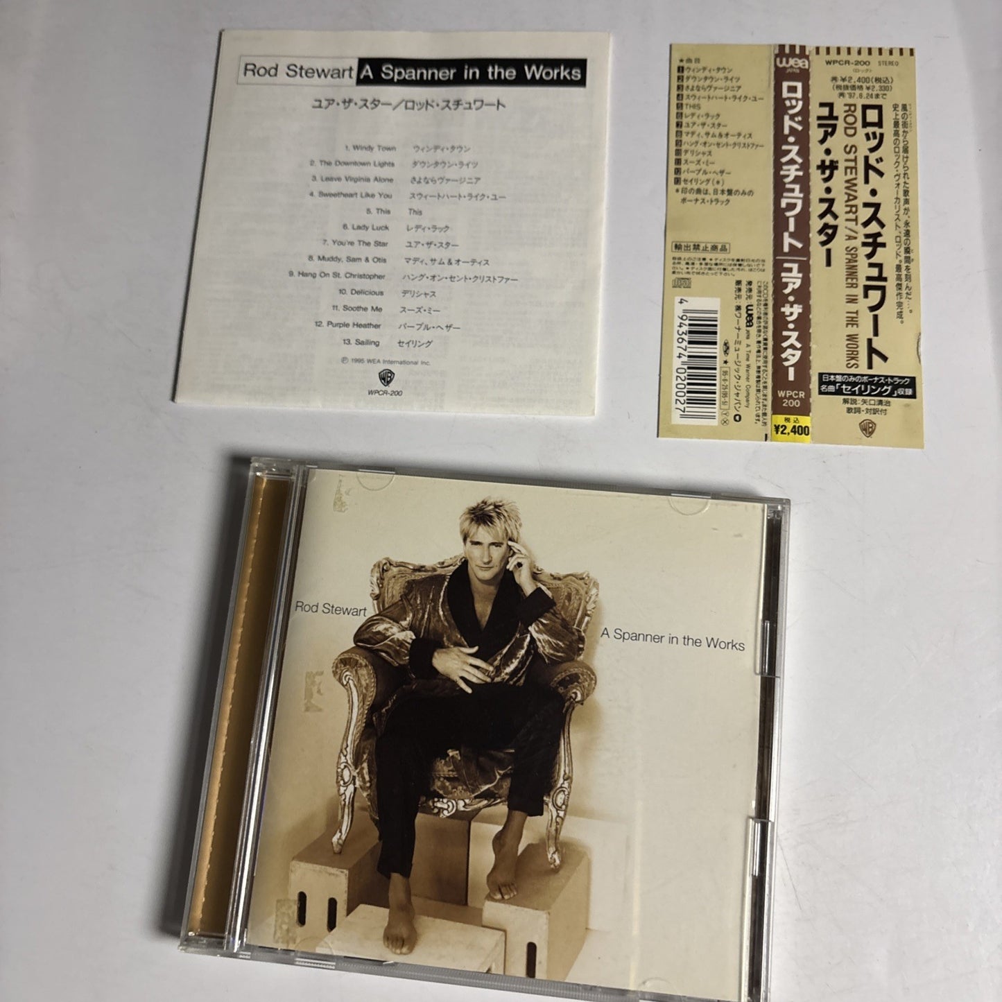 Rod Stewart – A Spanner In The Works (CD, 1995) Japan Bonus Trackm obi WPCR-200
