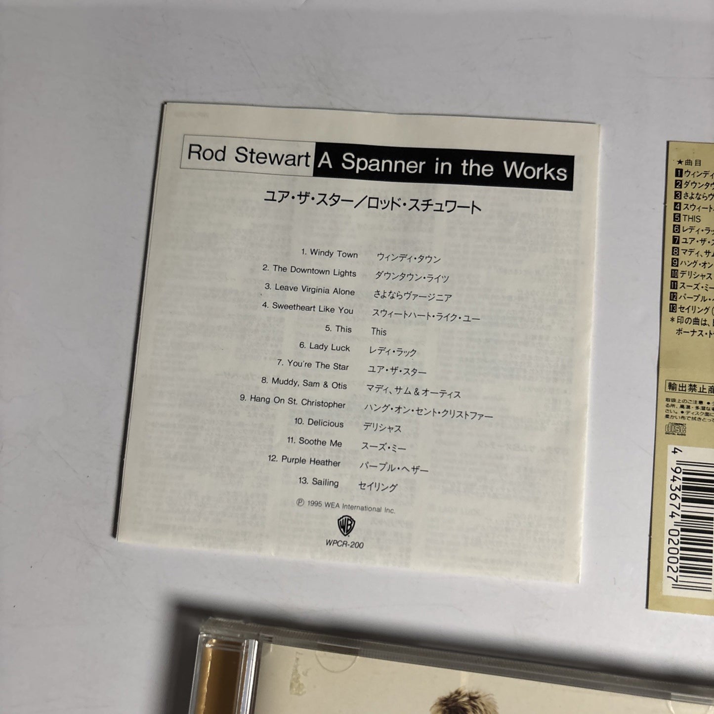 Rod Stewart – A Spanner In The Works (CD, 1995) Japan Bonus Trackm obi WPCR-200