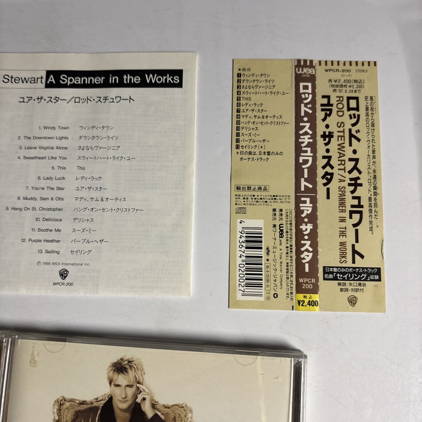 Rod Stewart – A Spanner In The Works (CD, 1995) Japan Bonus Trackm obi WPCR-200