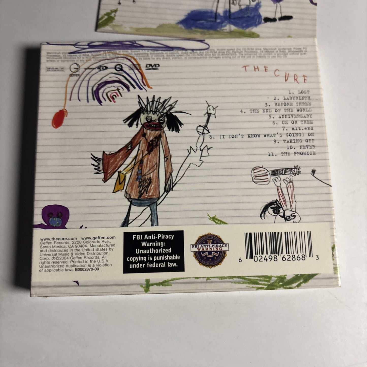 The Cure – The Cure (CD + DVD, 2004) US DVD B0002870-00