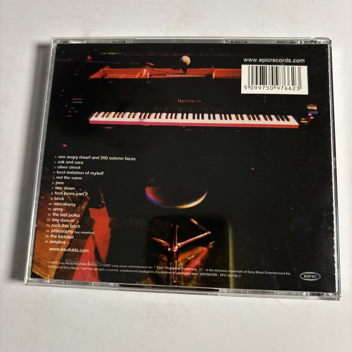 Ben Folds – Ben Folds Live (CD, 2002) Europe 509766 2