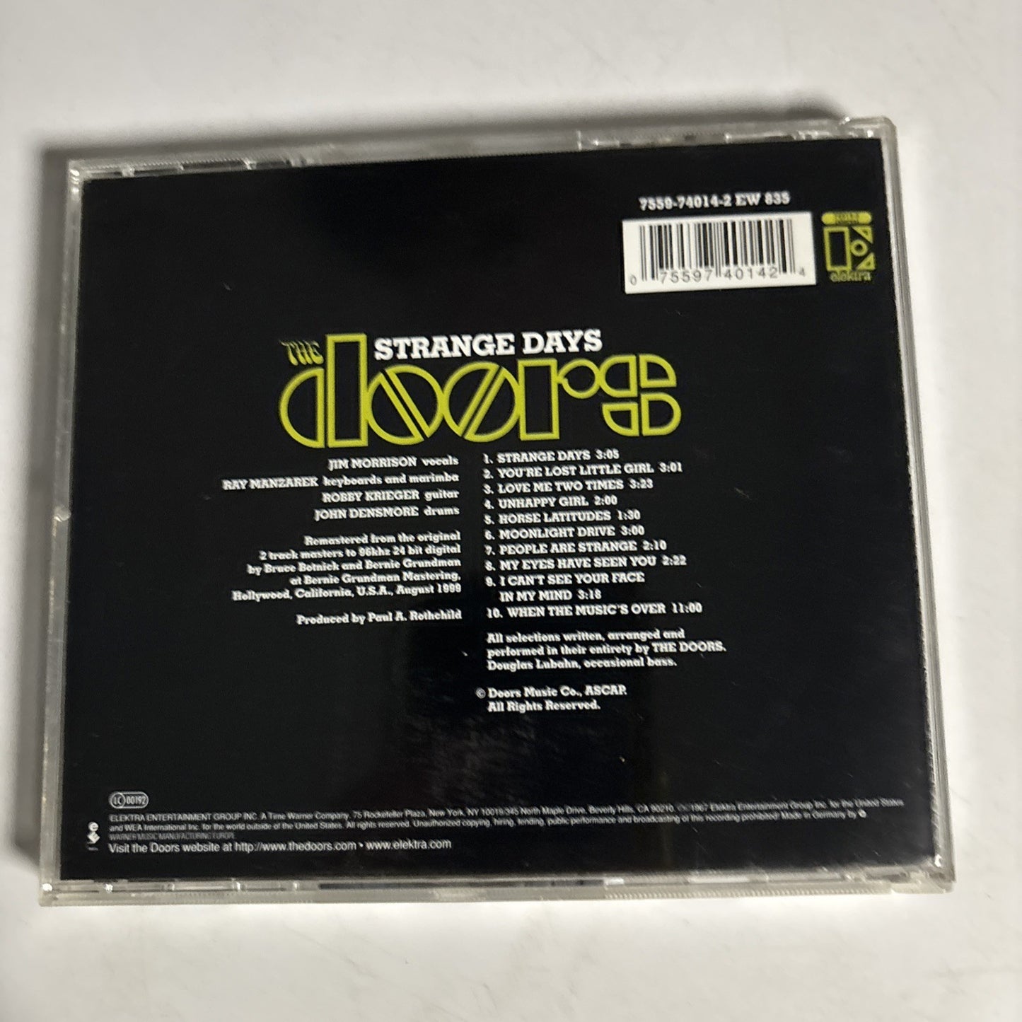 The Doors – Strange Days (CD, 2000) Europe 7559-74014-2
