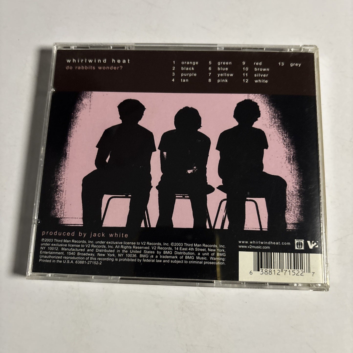 Whirlwind Heat – Do Rabbits Wonder? (CD, 2003) US 63881-27152-2