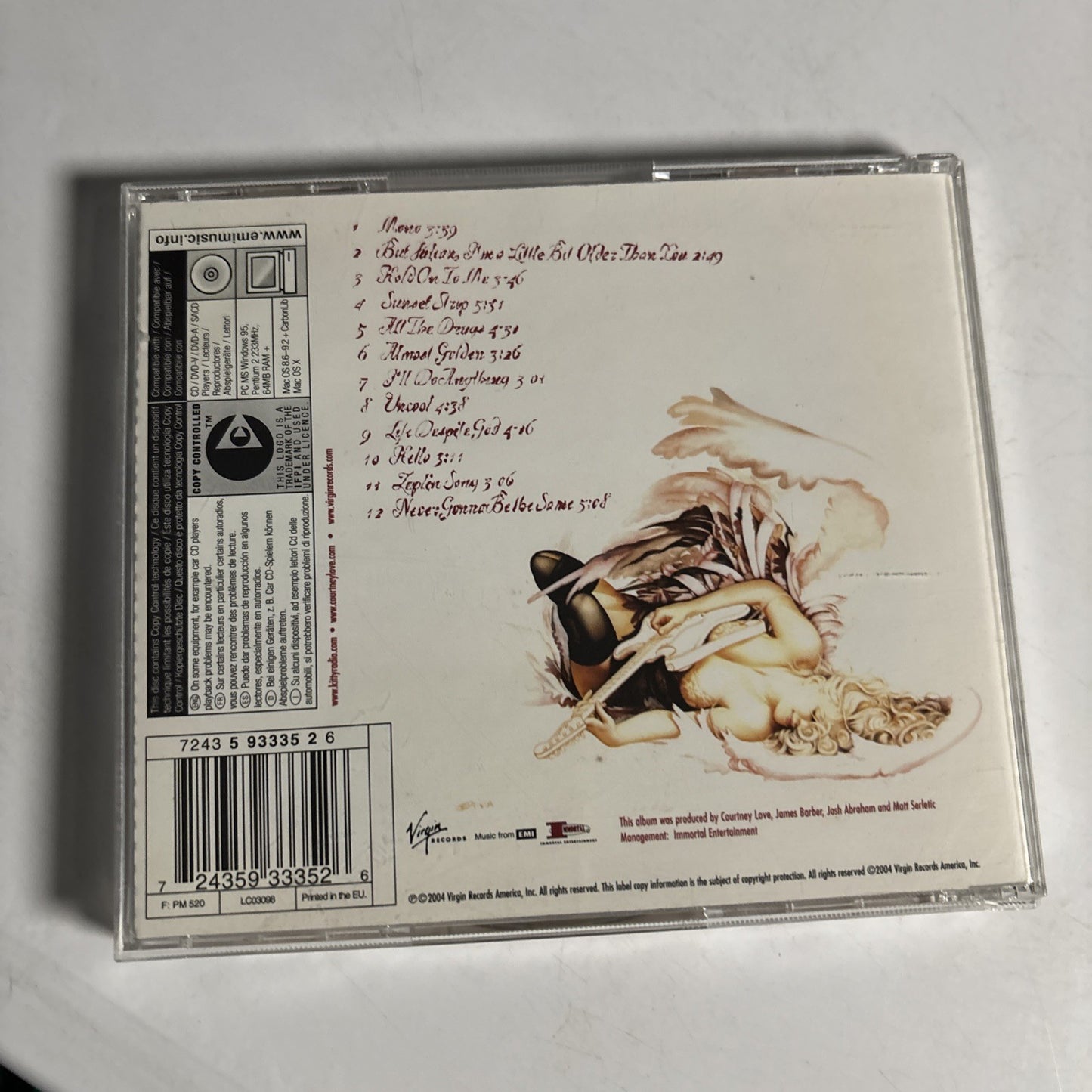 Courtney Love – America's Sweetheart (CD, 2004) Europe 7243 5 93335 2 6