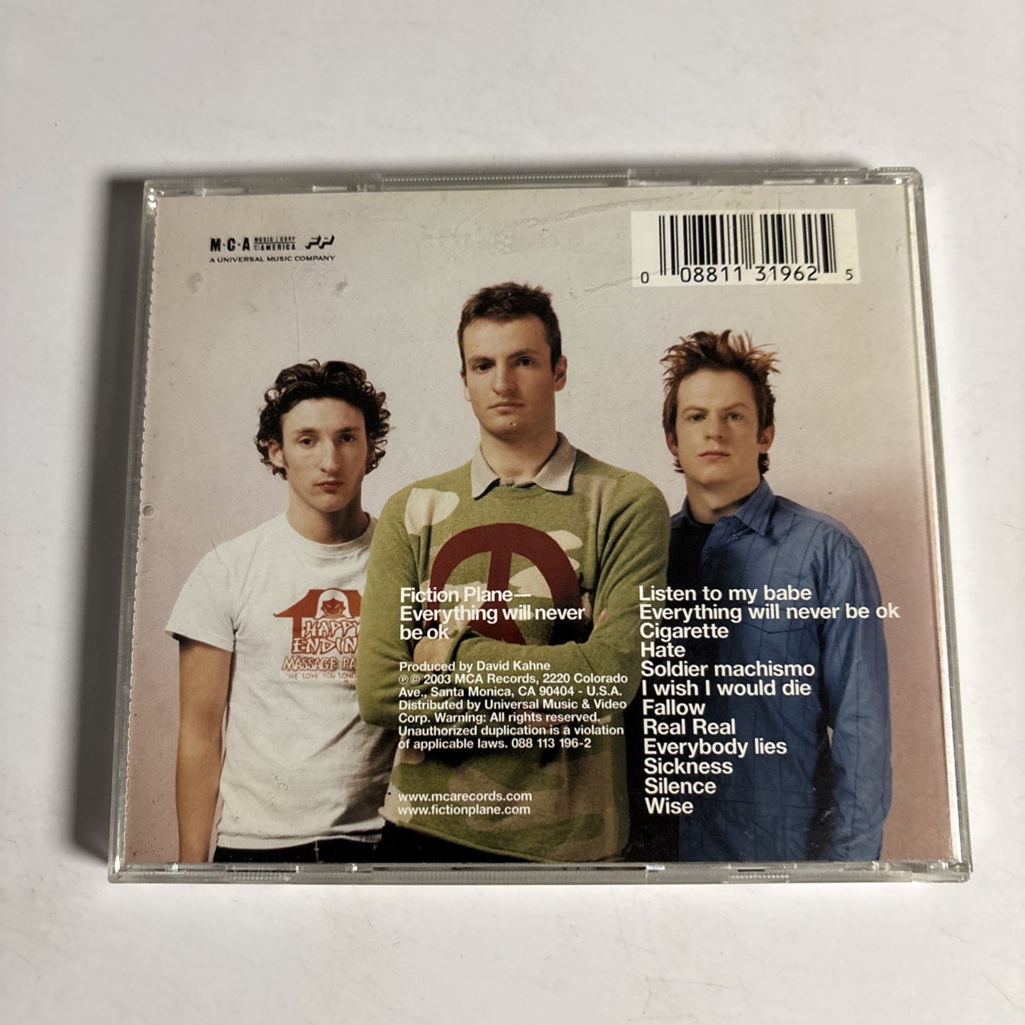 Fiction Plane – Everything Will Never Be OK (CD, 2003) US 088 113 196-2