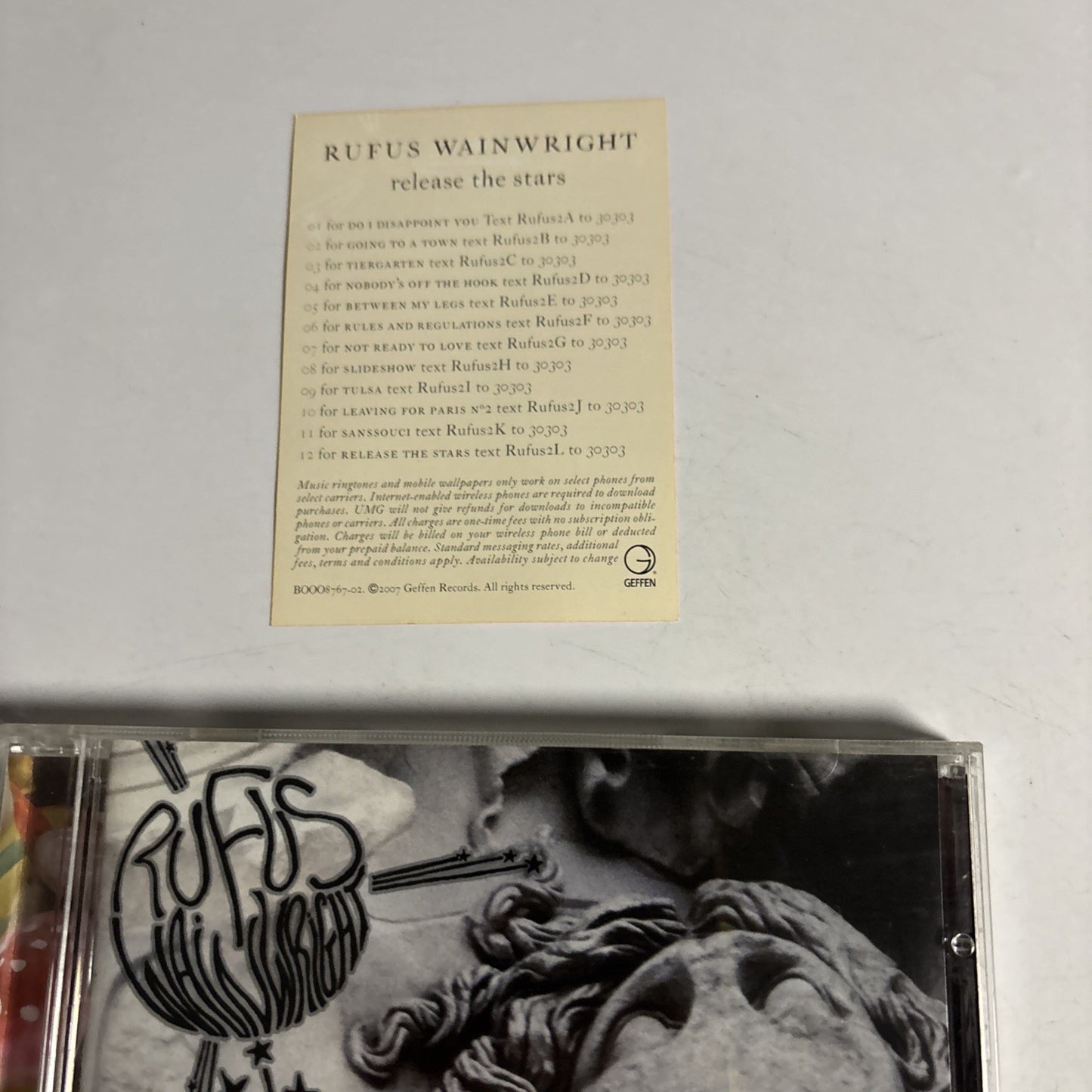 Rufus Wainwright – Release The Stars (CD, 2007) Europe 602517301610