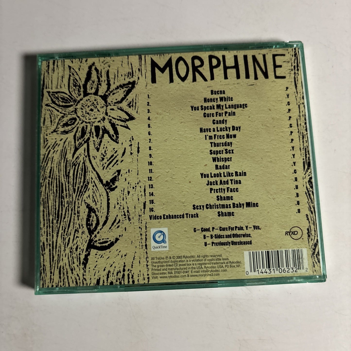 Morphine – The Best Of Morphine 1992 - 1995 (CD, 2003) US RCD 10623