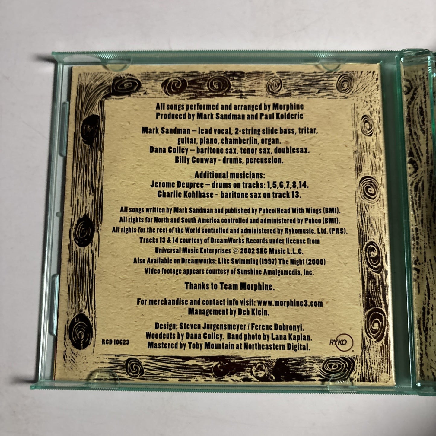 Morphine – The Best Of Morphine 1992 - 1995 (CD, 2003) US RCD 10623