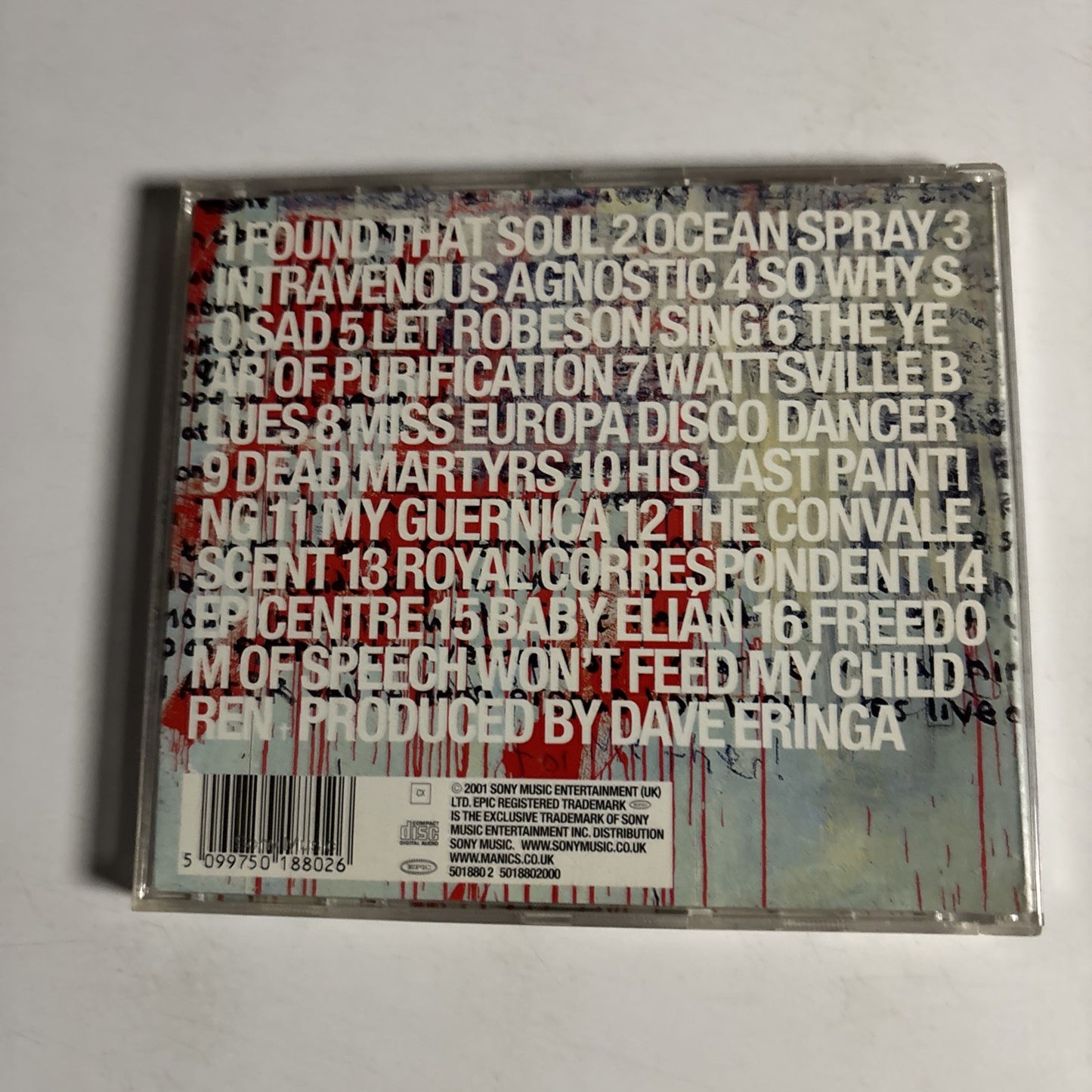 Manic Street Preachers – Know Your Enemy (CD, 2001) Europe 501880 2