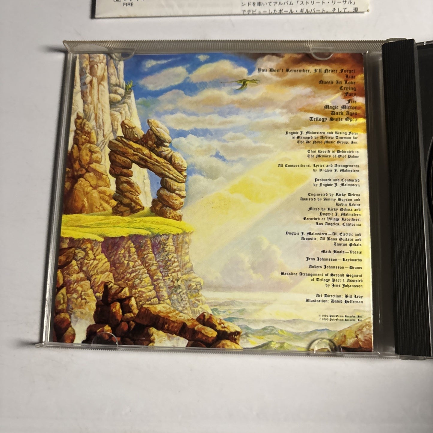 Yngwie Malmsteen – Trilogy (CD, 1990) Japan POCP-1839