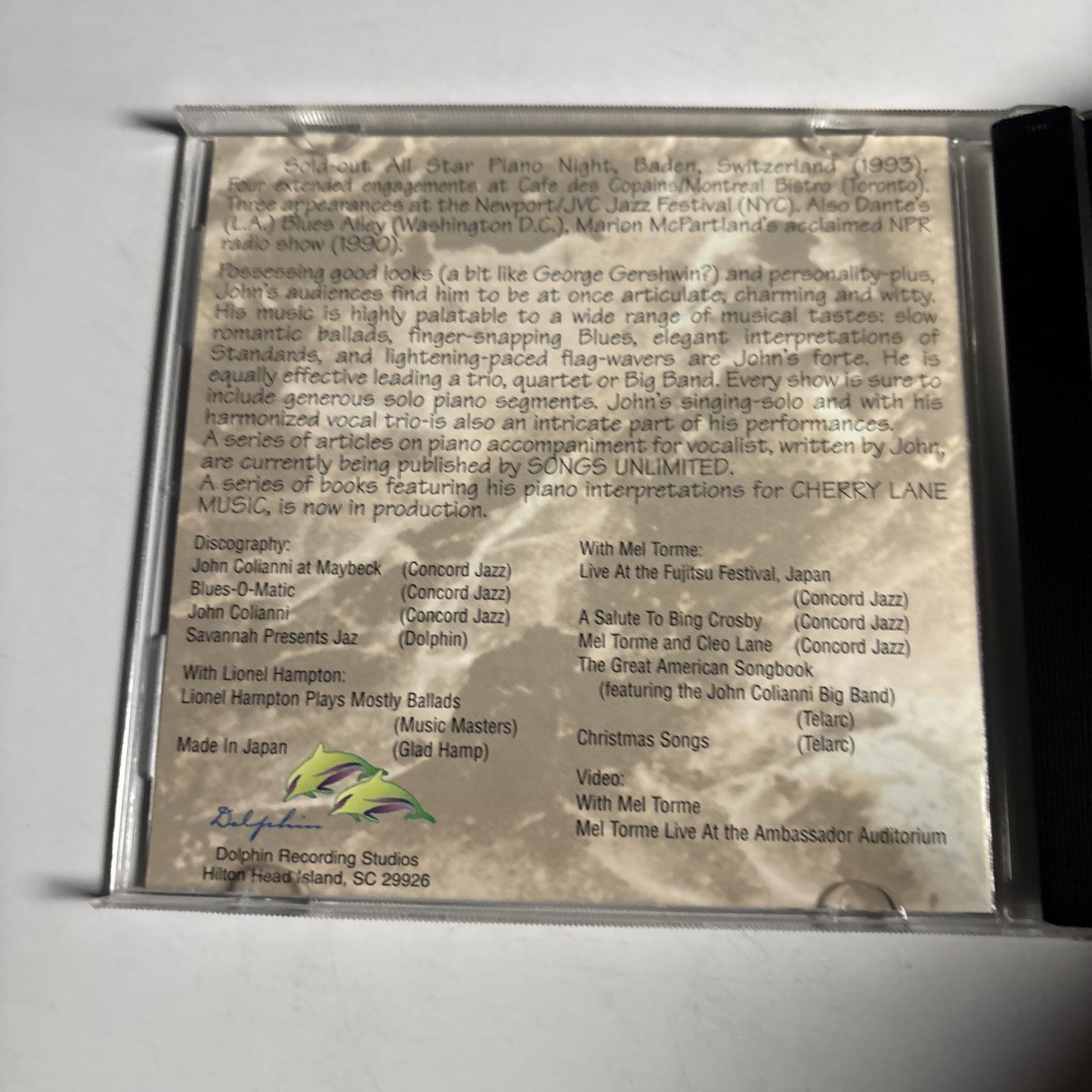 John Colianni – & Company (CD, 1993) US 6009