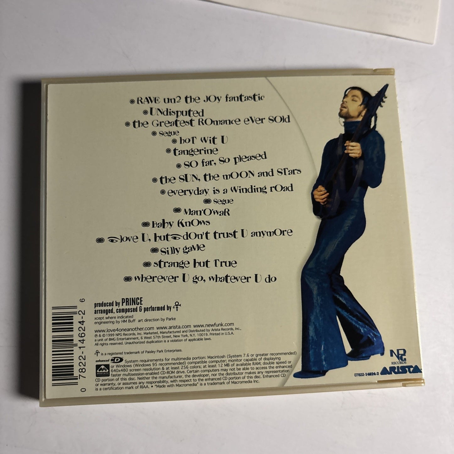 The Artist (Formerly Known As Prince) – Rave Un2 The Joy Fantastic (CD, 1999)