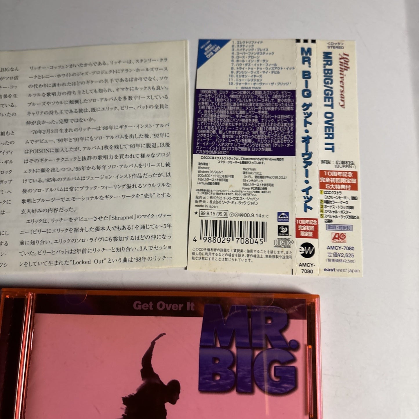 Mr. Big – Get Over It (CD, 1999) Japan Limited Edition, Obi AMCY-7080