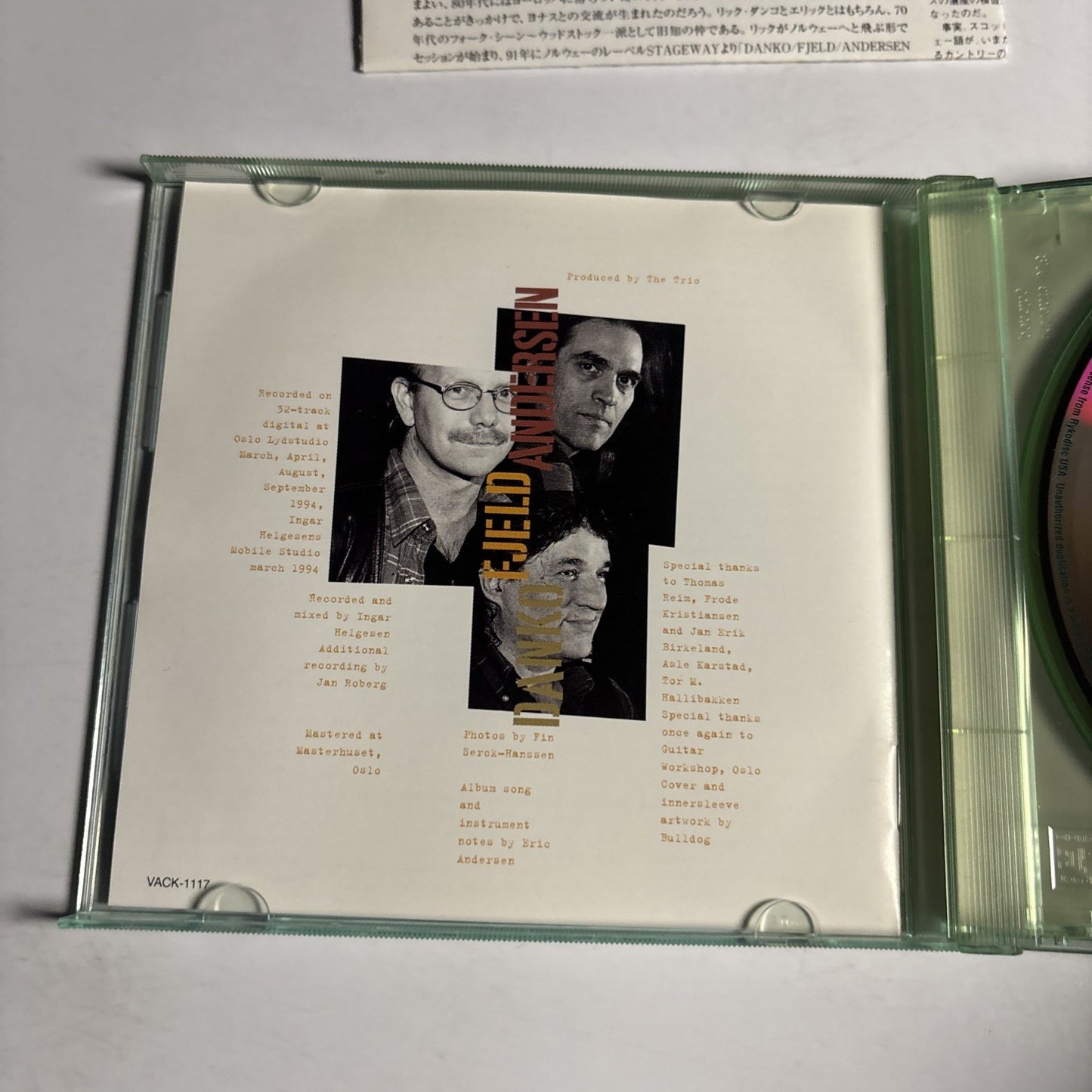 Danko Fjeld Andersen – Ridin' On The Blinds (CD, 1997) Japan VACK 1117