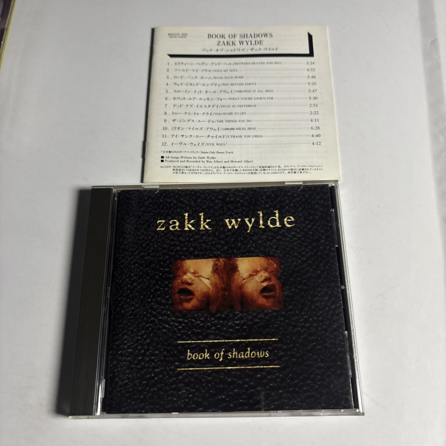 Zakk Wylde – Book Of Shadows (CD, 1996) Japan Bonus Track MVCG-203